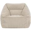 icon Natalia Pouf Poltrona, Beige, Velluto a Coste, Grande Pouf Sacco con Riempimento Incluso, Comoda Poltrona, Poltrona Sacco, Camera da Letto, Soggiorno, Mobili Soggiorno