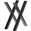 Wiltec Base per tavolo 72x60 cm con gambe tavolo a forma di X colore nero