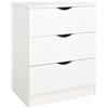 leomark cassettiera in legno 60 x 42 x 78 cm, comò con cassetti Roma, armadietto per camera da letto casa, scuola materna, asilo nido, stile scandinavo, colore Bianco