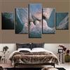 Mndeco Quadro Moderno 5 Pezzi Bacio Quadro su Tela Canvas Quadri Moderni per Soggiorno Camera da Letto Cucina Decorazione da Parete, 150x80cm Senza Telaio