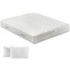 ITALYMATERASSI Materasso Matrimoniale MEMNATURE Sfoderabile 160x195 cm in Memory Foam con Cuscini, Alto 20 cm, Antiacaro e Antibatterico, Dispositivo Medico Detraibile, Made in Italy