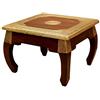Casa Moro | Tavolo orientale da oppio A 54 x 54 cm altezza 38 cm in legno Sheesham con intarsio in ottone, in legno massiccio, realizzato a mano dall'Oriente, stile orientale | MA5300