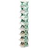 Generic Scarpiera, scaffale angolare a 9 ripiani, pieghevole, verticale, alta e stretta, organizer per pantofole, per ingresso, bagno, materiale ABS, 26 x 26 x 127 cm