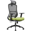 ZIK - Poltrona Ufficio con Supporto Lombare, Contatto Permanente Sedia Ufficio con Ruote Ergonomica Comoda da Scrivania Completamente Regolabile: Altezza, Braccioli, Poggiatesta, Gancio Appendiabiti