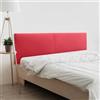 DHOME Testiera in similpelle o tessuto Acualine Liscio DUAL divisa in 2 pezzi Testiera imbottita di fascia alta Tappezzeria moderna (Similpelle Rosso, 180cm Dual (Letto 180/190))
