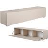 PLATAN ROOM Armadietto per TV 105/140/160/210/280, bianco da appendere o in piedi lucido (champagne, 140 x 30 x 32)