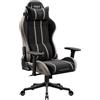 DIABLO Sedia Gaming Bambino Ergonomica per Ragazzi Sedia Ufficio Junior Reclinabile 140 Gradi Supporto Lombare Regolabile Altezza Accoudoirs Regolabili Tessuto Traspirante Compatta