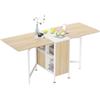 HOMCOM Tavolo Multiuso Design Pieghevole con 4 Scompartimenti 169 × 62 × 75cm