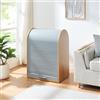 [en.casa] Armadietto a Serrandina Mobile Contenitore con Anta Tapparella 80x60x40 cm Mobile Multiuso Salvaspazio con Ripiano Interno - Bambù Naturale/Grigio