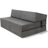 FDM Materasso pieghevole Suzi Maxi 120 x 200 cm, in schiuma fredda, altezza 14 cm, grado di durezza H3, adatto alle persone allergiche, rivestimento Trinity, lavabile in grafite