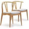 VS Venta-stock Pack 2 sedie Rustic color Rovere, legno massiccio, 55 cm (Larghezza) 54,5 cm (Profondità) 76 cm (Altezza)