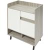 SOLOCJNL Organizer per scarpe, 60 x 32 x 90, scarpiera rettangolare Morandi pino e bianco, con 11 cassetti e 2 ante, per sandali, vari oggetti, borse, ecc.