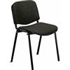 Unisit - Sedia Dado imbottita per ambienti attesa, disponibile in vari rivestimenti. Rivestimento: nero