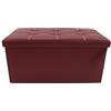 Rebecca Mobili Pouff con coperchio, puffo seduta in ecopelle, pieghevole, per ingresso camera da letto - Misure 37 x 76 x 38 cm (HxLxP) - Art. RE6158