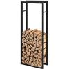 [en.casa] Legnaia Deposito per Legna da Ardere 50 x 150 x 25 cm Portalegna Telaio in Acciaio