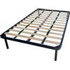 DOLCI SOGNI Rete Una Piazza e Mezza Rinforzata con Cinghie per Taglie Forti, Rete 120x200 per Letto una Piazza e Mezza, Rete Ortopedica 100% Made in Italy 4 Piedi Smontabili, Struttura Letto 120x200