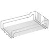 SOTECH Cestello pensile per scaffale sospeso per mobile alto Kesseböhmer Dispensa/cestello in filo metallico per mobile da farmacia 30/250 x 467 x 110 mm/acciaio grigio argento (cromato opaco) di