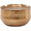 WOHNLING tavolino Alluminio Oro 60x60x35 cm Tavolo Soggiorno martellato | Tavolino di Design Rotondo in Alluminio Orientale | Tavolino Rotondo in Metallo Piccolo