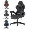 bigzzia Sedia Gaming,Sedia Ufficio Ergonomica con Supporto Lombare Sedia da Gioco in Pelle Pu con Altezza Regolabile-76