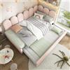 TOBIDOEN Divano letto 90 x 200 cm, lettino per bambini con letto pieghevole 90 x 190 cm e rete a doghe, letto matrimoniale e pieghevole, senza materasso, in velluto, colore: rosa