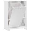 SoBuy Mobiletto da Bagno con Sacco Biancheria Cesto Ribalta 60x86x37cm
