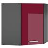 Vicco Mobile angolare da cucina R-Line, Rosso lucido, 57 cm, per la libera combinazione all'interno di sistemi cucina modulari