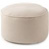 Lumaland Pouf Pouf della serie Teddy, sgabello per interni con imbottitura, poltrona compatta con perle in EPS | 3 in 1: pouf, tavolino e poggiapiedi, borsa per il bean bag, piccola e soffice, Ø 25 x