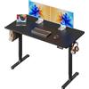 DEVAISE Scrivania Regolabile in Altezza 140×70 cm con Piano Intero, Motore Silenzioso, Portata 85kg, Scrivania Ergonomica Sit-Stand per Home Office, Nero