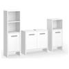 Vicco Set di mobili da bagno Karli, Bianco, 63.8 cm, composto da mobile sottolavabo, specchiera e colonna alta