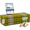 livasia Materasso pieghevole sostenibile in kapok - 200x110x8cm - materasso largo per gli ospiti, materasso pieghevole, tappetino yoga, letto per gli ospiti, lettino giardino balcone (Verde/Elefanti)
