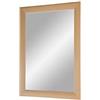 Duisburger-Rahmen24 Flex 35 - Specchio da Parete 60x45 cm con Cornice (Faggio), Specchio su Misura con Striscia di Legno MDF da 35 mm di Larghezza e Parete Posteriore Robusta con Ganci