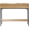 Calicosy Casâme Console 2 Cassetti 1 Ripiano Decorazione in Legno - L100 cm