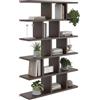 KUBUTKU Mensola da parete 100 x 70 x 18 cm, design Mordern libreria per soggiorno, camera da letto, ufficio e cucina (wengé), REGAL-02