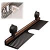 LZTET Mensola Da Bagno Con Ventosa In Noce,Organizer Per Lavello Parete,Rimovibile E Impermeabile,Senza Foratura,Portaoggetti Legno Rubinetti,Per Accessori Cucina Bagno(50cm,Black)