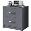 AVANTI TRENDSTORE - Pepe - comodino in legno laminato con due cassetti. Disponibile in diversi colori e perfetto per ogni camera da letto. Dimensioni LAP: 38,5x39x28,2cm