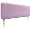 DHOME Testiera Imbottita Liscia Arrotondata in Velluto per Parete Acustica Testate Fonoassorbenti Testiera Letto Camera da Letto (Rosa, 160cm)