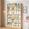 JFOZDM 3/4/5/6 Livelli Libreria, Libreria da Parete, libreria verticale, libreria bambini, libreria salvaspazio/Anti-dumping, per Camera dei bambini, Soggiorno, Ufficio, Camera da Letto, Bianco