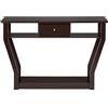 LIFEZEAL Tavolo Console a 3 Livelli, Tavolo Consolle in Legno, Tavolo d'Ingresso Sottile, Stretto, 1 Cassetto, Antiribaltamento, Salvaspazio, per Corridoio, Soggiorno, Max 60kg (marrone)