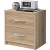 AVANTI TRENDSTORE Pepe - comodino in legno laminato con due cassetti. Disponibile in diversi colori e perfetto per ogni camera da letto. Dimensioni LAP: 38,5x39x28,2cm