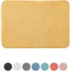 Inbagno Tappeto Bagno Giallo 60x40 cm in Microfibra Antiscivolo e Morbido al Tatto, Spring