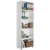 MERCATONE GERMANVOX da oltre 40 anni arr Mercatone Germanvox, Libreria Moderna 4 Ripiani, Mobile Scaffale, Legno Melaminico Ecologico, Indipendente, Studio/Ufficio, Ripiani Regolabili, 69x35x200 cm, Bianco