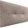 DHOME Testata in Similpelle o Tessuto Acualine Liscio con Bottoni Rivestiti in ALTA GAMMA Testata Letto di Lusso Imbottita Moderna (Tessuto Terra, 110x50cm (Letti 80/90/105))