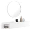 Mobili Fiver, Consolle Sospesa Olivia con 2 cassetti, Bianco Frassino, NO, Consolle moderna corridoio, Made in Italy