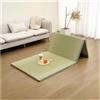 Coolpleasant Tatami Giapponese, Tappetino Meditazione,Spesso 3,5 cm Futon Materasso, 4 Pieghevole Tappetino Antiscivolo per Letto, Dormire, Yoga, Zen, Sala Da Tè(Size:75x200x3.5cm)