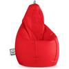 Happers Pouf Poltrona Gigante a Sacco con Imbottitura per Sedersi Grande Puff per Bambini Adulti Morbido Puffo Bean Bag Chair per Salotto Lettura Rosso XXL