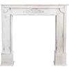 Rebecca Mobili Cornice Decorativa Shabby, Caminetto Finto Legno, Bianco, Design Vintage, Living - Misure 100 x 105 x 21 cm (HxLxP) - Art. RE4863