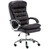 CLP Sedia Ufficio Vancouver XXL In Similpelle I Poltrona Elegante Direttore Carico Max 235 KG, Colore:marrone
