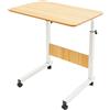 Babeenoo Tavolo per laptop con ruote, regolabile in altezza, per computer portatile, con ruote, per scrivania, banco da lavoro, comodino, 40 x 40 x 70-90 cm