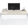 WHOUS Mobile Porta TV MAGIC per Soggiorno con 2 Ante e 2 Cassetti, Mobile Tv per Salotto in Legno, 240x40x40 cm, Cashmere