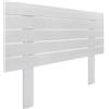 DHOME Testiera in Legno Riciclato DM con Gambe Stile Pallet Orizzontale Letto Pallet Supporti inclusi(Legno Bianco, 110cm)